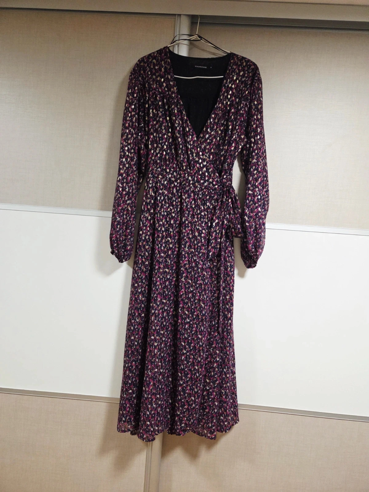 Vestido largo cartera Monoprix T40 – fluido reflejos dorados – excelente estado – photo 2